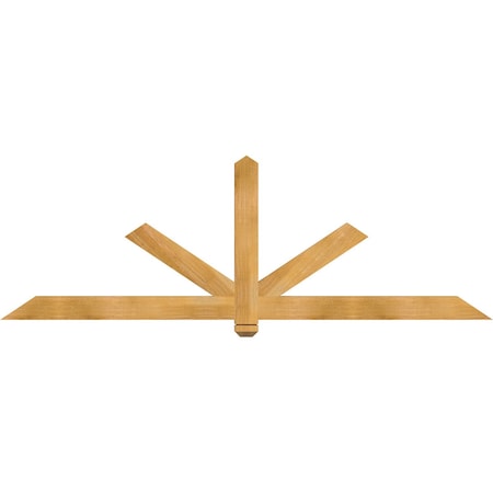 Ekena Millwork Kennewick Rough Sawn Timber Gable Bracket, Western Red Cedar, 84"W x 28"H x 2"D x 4"F, 8/12 Pitch GBW084X28X0204KEN00RWR